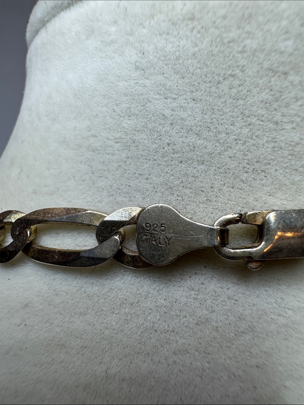 925 Italy Elegant Figaro-Style Link Necklace for Women 22” - Picture 3 of 7